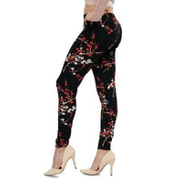 New 2019 Print Flower Leggings Leggins Plus Size Legins Guitar Plaid Thin Nine Pants Fashion Women Clothing Aptitud Trousers