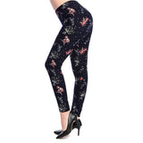 New 2019 Print Flower Leggings Leggins Plus Size Legins Guitar Plaid Thin Nine Pants Fashion Women Clothing Aptitud Trousers