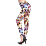 New 2019 Print Flower Leggings Leggins Plus Size Legins Guitar Plaid Thin Nine Pants Fashion Women Clothing Aptitud Trousers