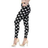 New 2019 Print Flower Leggings Leggins Plus Size Legins Guitar Plaid Thin Nine Pants Fashion Women Clothing Aptitud Trousers