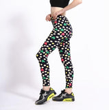Spring 2019 Fashion Girl Legging Spandex Aptitud Print Floral Leggings Leggins Milk Silk Women Pants Leaf Tetris Clothing K090