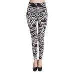Spring 2019 Fashion Girl Legging Spandex Aptitud Print Floral Leggings Leggins Milk Silk Women Pants Leaf Tetris Clothing K090