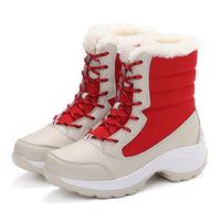 Women Boots Waterproof Winter Shoes Women Snow Boots Platform Keep Warm Ankle Winter Boots With Thick Fur Heels Botas Mujer 2019