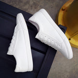 2019 new spring tenis feminino lace-up white shoes woman PU Leather solid color female shoes casual women shoes sneakers