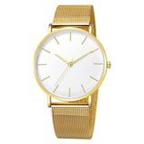 Simplicité Moderne Quartz Montre Femmes Maille En Acier Inoxydable Bracelet Haute Qualité Casual Montre-bracelet pour Femme Montre Femme D20