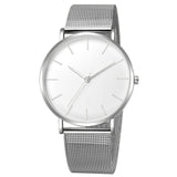 Simplicité Moderne Quartz Montre Femmes Maille En Acier Inoxydable Bracelet Haute Qualité Casual Montre-bracelet pour Femme Montre Femme D20