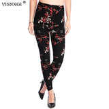 New 2019 Print Flower Leggings Leggins Plus Size Legins Guitar Plaid Thin Nine Pants Fashion Women Clothing Aptitud Trousers